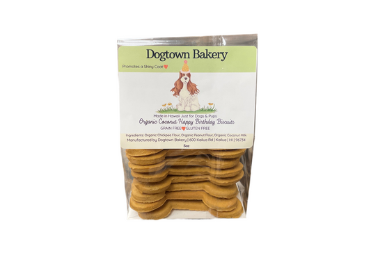 Organic Coconut Happy Birthday Biscuits