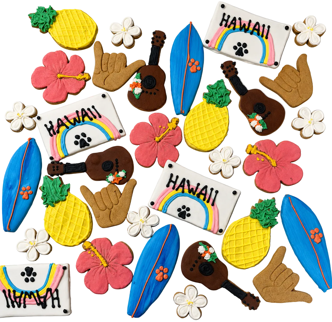 Hawaiian theme cookie box