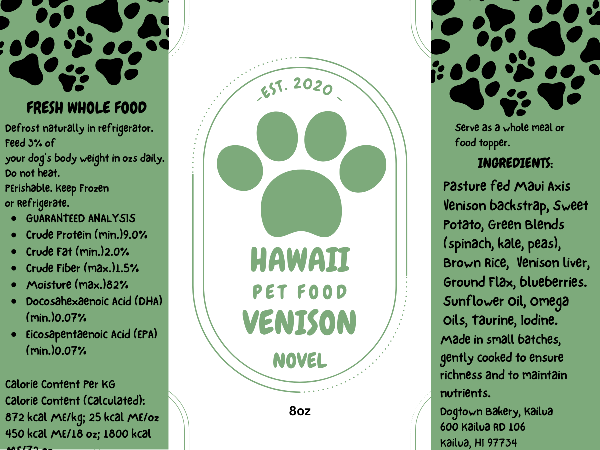 Venison Hawaii Dog Food