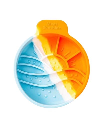 Ocean Waves Slow Feeder Bowl - Sunset Orange