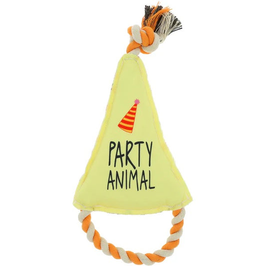 Party Animal - Canvas Dog Toy on a Rope - Dogtown Bakery