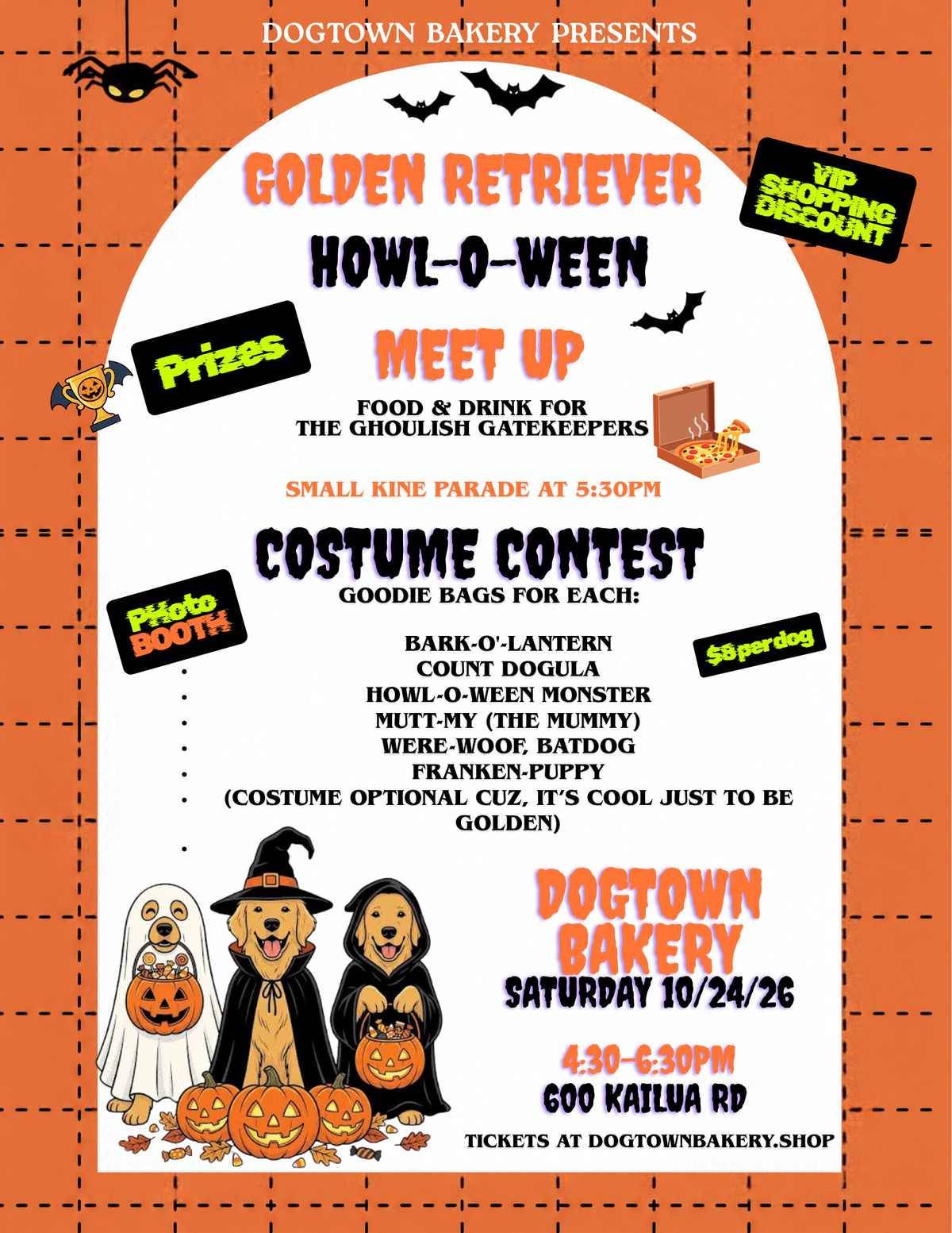 Golden Retriever Howl-o-ween Meet Up