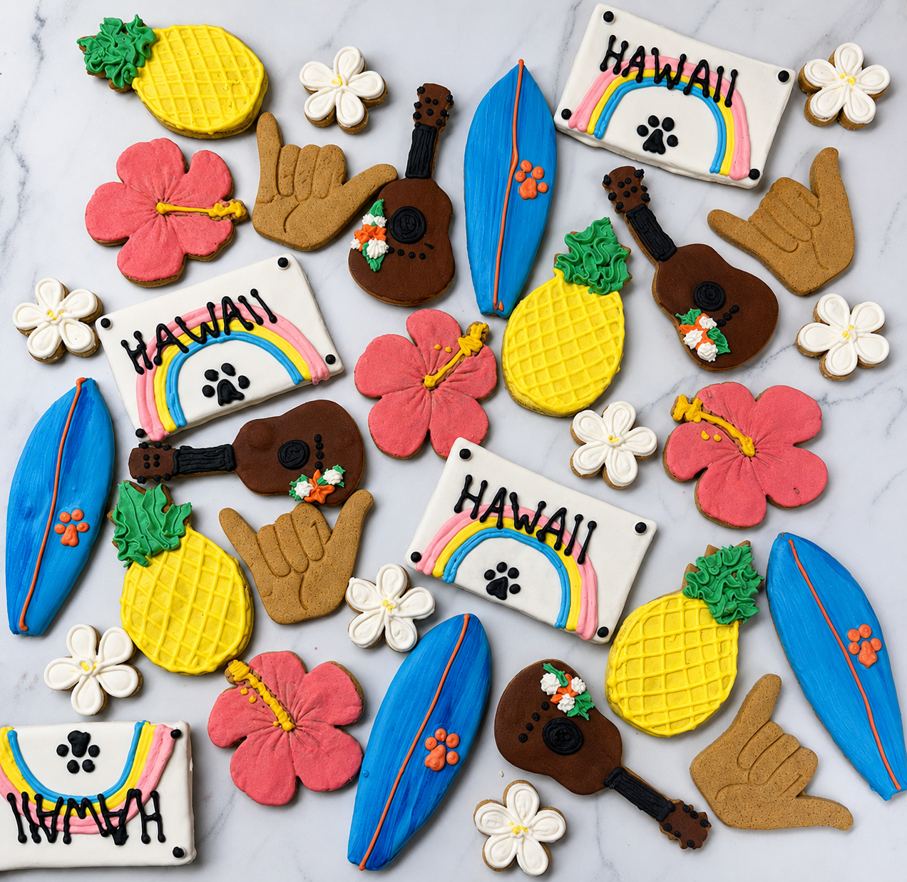 Hawaiian theme cookie box