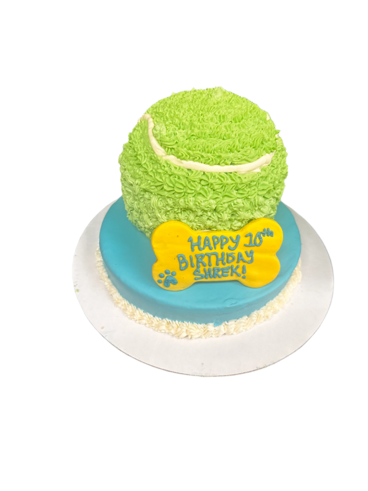 Tennis Ball Birthday cake - Dogtown Bakery